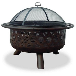 36 Inch Outdoor Firebowl with Lattice Design