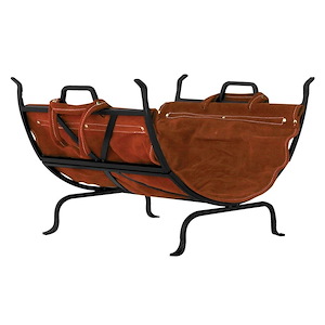 22 Inch Log Holder with Leather Carrier