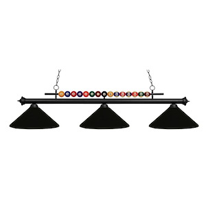 Wilton Circle-3 Light Island/Billiard in Billiard Style-14 Inches Wide by 15 Inches High - 1262443