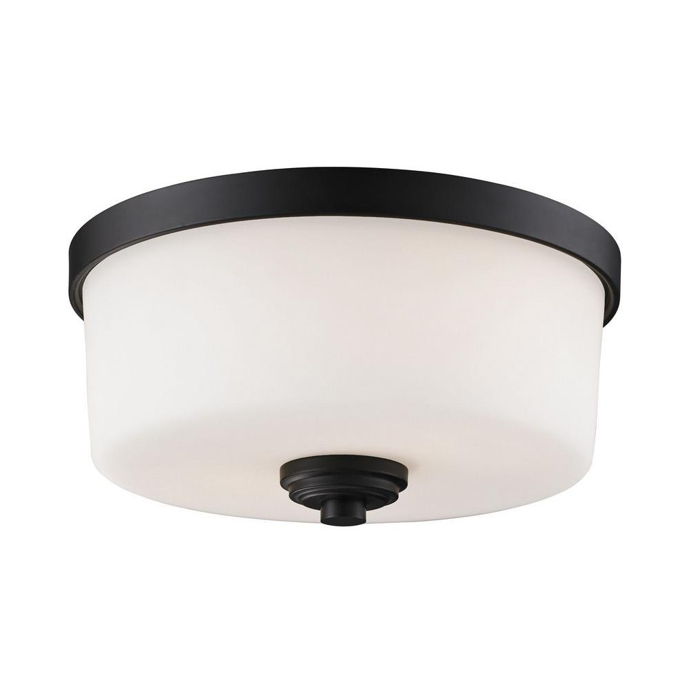 Bailey Street Home 372-BEL-342061 Holden Paddock - 2 Light Flush Mount in Tuscan Style - 12.25 Inches Wide by 6 Inches High