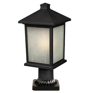 Providence Acres - 1 Light Outdoor Pier Mount Lantern in Urban Style - 8 Inches Wide by 18 Inches High