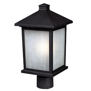 Providence Acres - 1 Light Outdoor Post Mount Lantern in Urban Style - 8 Inches Wide by 16 Inches High