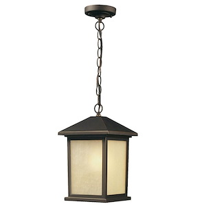 Providence Acres - 1 Light Outdoor Chain Mount Lantern in Urban Style - 8 Inches Wide by 13.5 Inches High