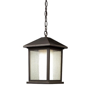 Southdown Bank - 1 Light Outdoor Chain Mount Lantern in Fusion Style - 8 Inches Wide by 13.5 Inches High