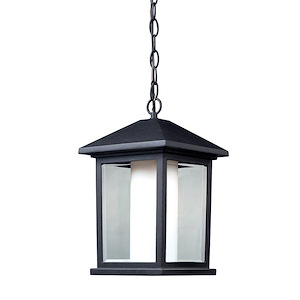 Southdown Bank - 1 Light Outdoor Chain Mount Lantern in Fusion Style - 8 Inches Wide by 13.5 Inches High