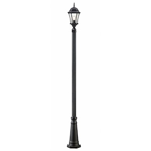 Borrowdale Head - 1 Light Outdoor Post Mount Lantern in Fusion Style - 10 Inches Wide by 116 Inches High - 1261801