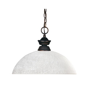 Rockingham Cloisters - 1 Light Pendant in Billiard Style - 14 Inches Wide by 11 Inches High - 1258007