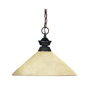 Rockingham Cloisters - 1 Light Pendant in Billiard Style - 14 Inches Wide by 11 Inches High - 1258404