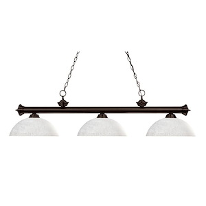 Rockingham Cloisters-3 Light Island/Billiard in Billiard Style-14 Inches Wide by 15 Inches High - 1261264