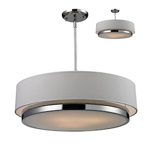 Centenary Down - 3 Light Pendant in Metropolitan Style - 22 Inches Wide by 8 Inches High - 1262529