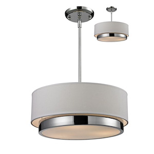 Centenary Down - 3 Light Pendant in Metropolitan Style - 16 Inches Wide by 8 Inches High - 1260648