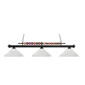 Wilton Circle-3 Light Island/Billiard in Billiard Style-14 Inches Wide by 15 Inches High - 1262504