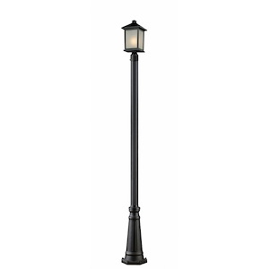 Providence Acres - 1 Light Outdoor Post Mount Lantern in Urban Style - 10 Inches Wide by 109.75 Inches High
