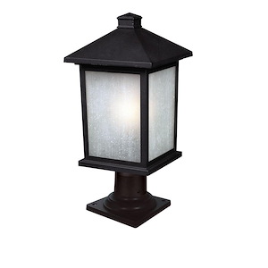 Providence Acres - 1 Light Outdoor Post Mount Light In Contemporary Style-20.5 Inches Tall and 9.5 Inches Wide