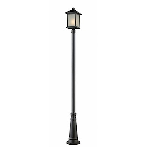 Providence Acres - 1 Light Outdoor Post Mount Lantern in Contemporary Style - 10 Inches Wide by 112.25 Inches High