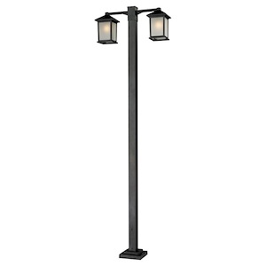 Providence Acres - 2 Light Outdoor Post Mount Lantern in Urban Style - 8.13 Inches Wide by 99 Inches High