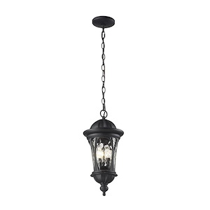 Arlington View - 3 Light Outdoor Chain Mount Lantern in Gothic Style - 9 Inches Wide by 19.5 Inches High