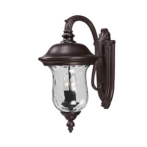 Green Woodlands - 2 Light Outdoor Wall Mount in Gothic Style - 10 Inches Wide by 19.5 Inches High - 1259733