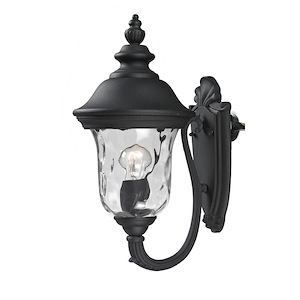 Green Woodlands - 1 Light Outdoor Wall Mount in Gothic Style - 8 Inches Wide by 15.75 Inches High