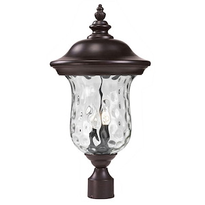 Green Woodlands - 2 Light Outdoor Post Mount Lantern in Seaside Style - 10 Inches Wide by 21 Inches High - 1259083