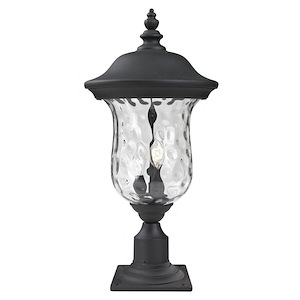 Green Woodlands - 2 Light Outdoor Post Mount Light In Period Inspired Style-23 Inches Tall and 10 Inches Wide - 1262906