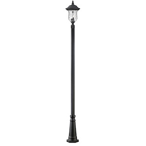 Green Woodlands - 2 Light Outdoor Post Mount Lantern in Gothic Style - 10 Inches Wide by 114.25 Inches High - 1262882