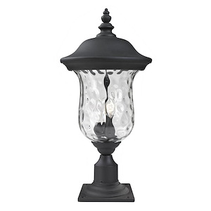 Green Woodlands - 3 Light Outdoor Post Mount Light In Period Inspired Style-25.5 Inches Tall and 12.38 Inches Wide - 1259855