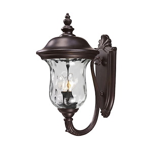 Green Woodlands - 2 Light Outdoor Wall Mount in Gothic Style - 10 Inches Wide by 19.5 Inches High