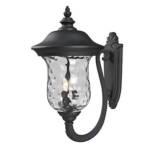 Green Woodlands - 3 Light Outdoor Wall Mount in Gothic Style - 12.38 Inches Wide by 24.25 Inches High