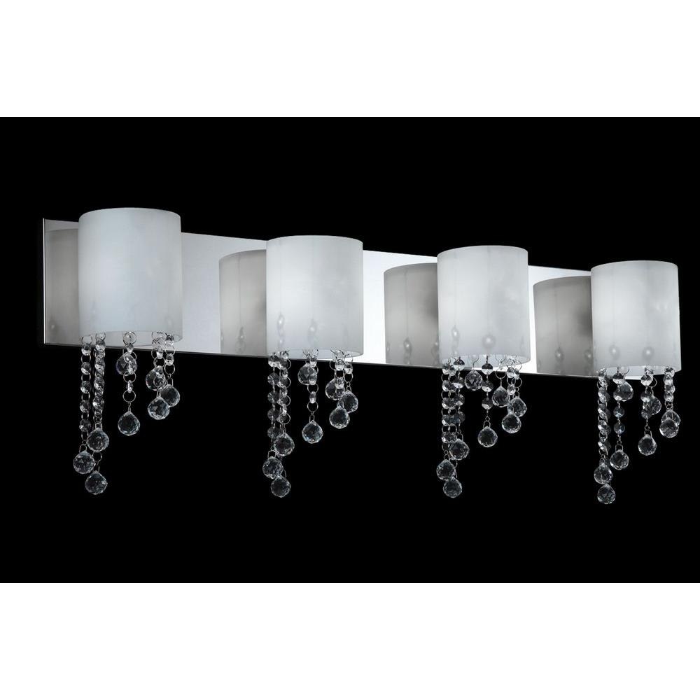 Bailey Street Home 372-BEL-1177068 Riverside Pines - 4 Light Vanity Light in Metropolitan Style - 30.75 Inches Wide by 11 Inches High