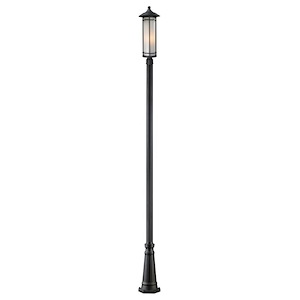 Aitken Road - 1 Light Outdoor Post Mount Lantern in Art Deco Style - 10 Inches Wide by 121.75 Inches High - 1260490