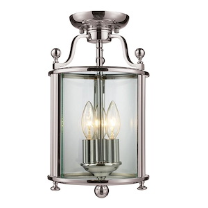 Brock Highway - 3 Light Semi-Flush Mount in Gothic Style - 8.5 Inches Wide by 14.25 Inches High - 1260684