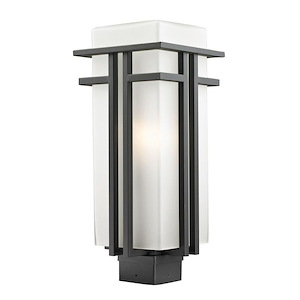 Darlington Heights - 1 Light Outdoor Post Mount Lantern in Art Deco Style - 7.75 Inches Wide by 19.25 Inches High - 1259636
