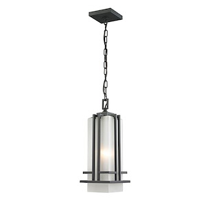 Darlington Heights - 1 Light Outdoor Chain Mount Lantern in Art Deco Style - 6.63 Inches Wide by 17 Inches High - 1258143