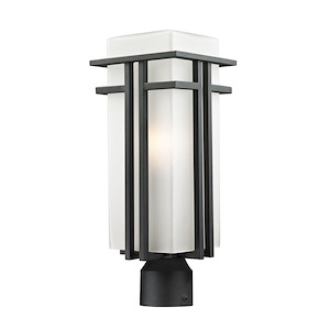 Darlington Heights - 1 Light Outdoor Post Mount Lantern in Art Deco Style - 7.75 Inches Wide by 19.63 Inches High - 1258810