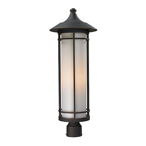 Aitken Road - 1 Light Outdoor Post Mount Lantern in Art Deco Style - 10 Inches Wide by 28 Inches High - 1258431