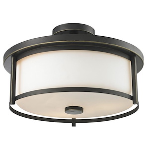 Walton Farm - 3 Light Semi-Flush Mount in Fusion Style - 15.75 Inches Wide by 10.88 Inches High - 1258096