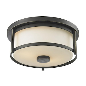 Walton Farm - 2 Light Flush Mount in Art Moderne Style - 11 Inches Wide by 5 Inches High - 1259185