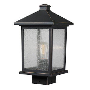 Fisher Fold - 1 Light Outdoor Post Mount Lantern in Seaside Style - 8 Inches Wide by 14.38 Inches High - 1258812