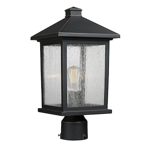 Fisher Fold - 1 Light Outdoor Post Mount Lantern in Seaside Style - 8 Inches Wide by 16 Inches High - 1262154