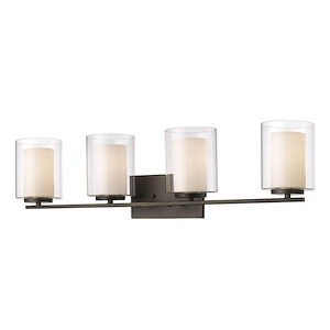 Browns Maltings - 4 Light Vanity Light Fixture in Metropolitan Style - 31.5 Inches Wide by 7.75 Inches High - 1261795