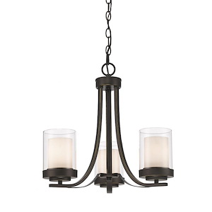 Browns Maltings - 3 Light Chandelier in Metropolitan Style - 16 Inches Wide by 17.5 Inches High - 1258525