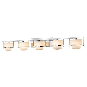 Percival Orchards - 5 Light Vanity Light Fixture in Metropolitan Style - 43 Inches Wide by 6.25 Inches High - 1261769