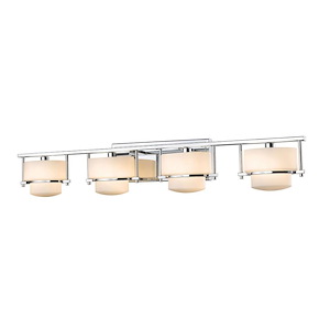Percival Orchards - 4 Light Vanity Light Fixture in Art Moderne Style - 34 Inches Wide by 6.25 Inches High - 1260887