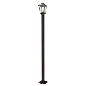 Charter Meadow - 3 Light Outdoor Post Mount Lantern in Colonial Style - 9.25 Inches Wide by 111 Inches High