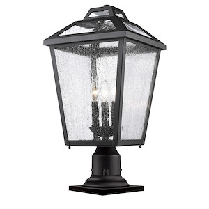 Charter Meadow - 3 Light Outdoor Pier Mount Light In Early American Style-22.5 Inches Tall and 11 Inches Wide