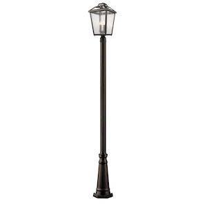 Charter Meadow - 3 Light Outdoor Post Mount Lantern in Colonial Style - 11 Inches Wide by 114.25 Inches High