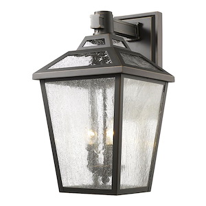 Charter Meadow - 3 Light Outdoor Wall Mount in Colonial Style - 11 Inches Wide by 20.13 Inches High