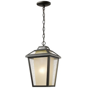St Annes Bridge - 1 Light Outdoor Chain Mount Lantern in Country Style - 9 Inches Wide by 15.88 Inches High