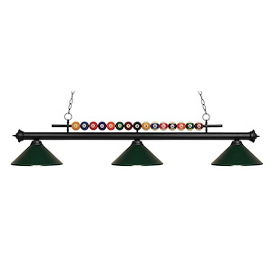 Wilton Circle-3 Light Island/Billiard in Billiard Style-16 Inches Wide by 15 Inches High - 1258967